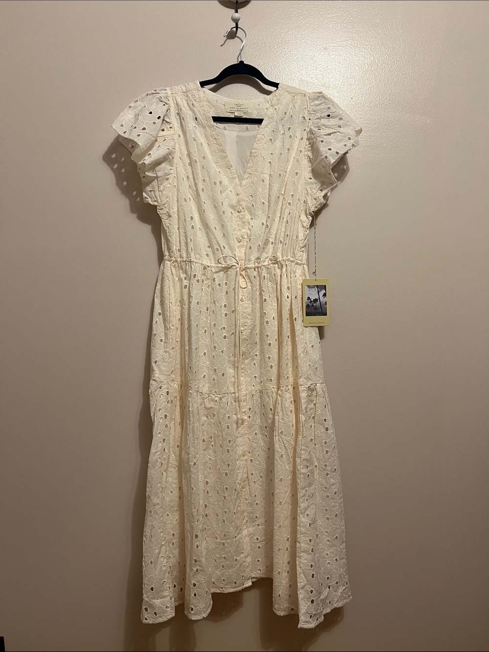 Trovata Birds of Paradis Kristi Eyelet Midi Dress – Size Large – NWT - Picture 2 of 16